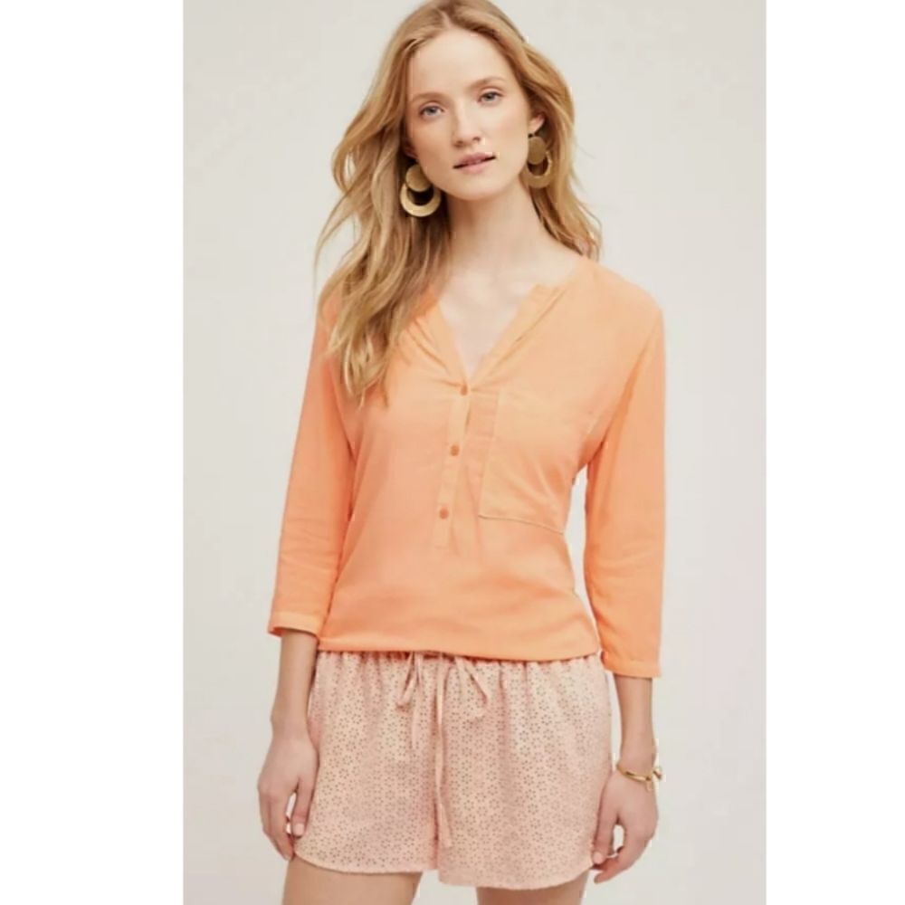 Anthropologie Pink Peach Eyelet Palmdale Vegan Leather Shorts Chloe Oliver S